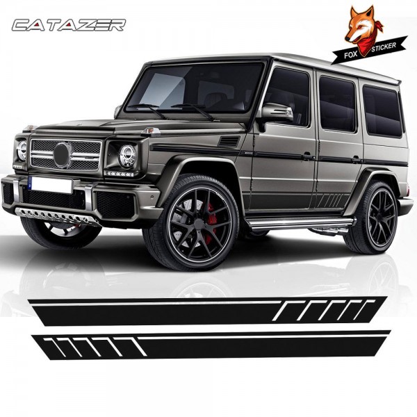 Car Accessories Vinyl Door Side Stickers Car Side Skirt Decal Sill Door Side Decal Stickers for Mercedes Benz G500 G63 W463 G65